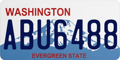 WA license plate ABU6488