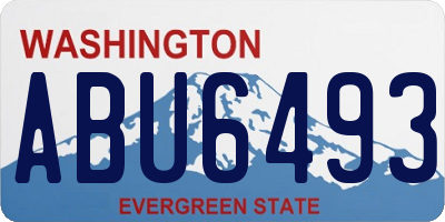 WA license plate ABU6493