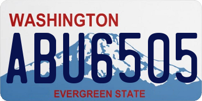 WA license plate ABU6505