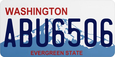 WA license plate ABU6506