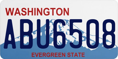 WA license plate ABU6508