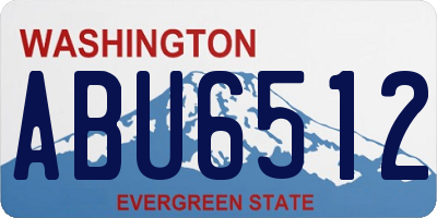WA license plate ABU6512