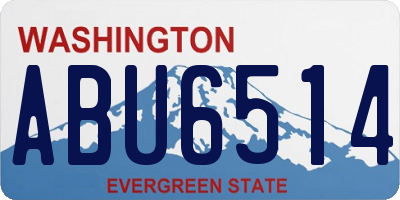 WA license plate ABU6514
