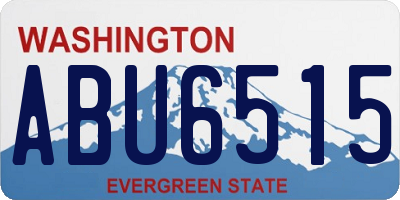 WA license plate ABU6515