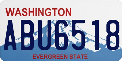 WA license plate ABU6518