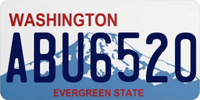 WA license plate ABU6520