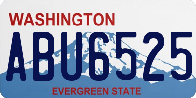 WA license plate ABU6525