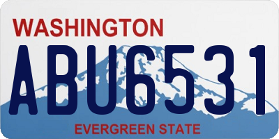 WA license plate ABU6531