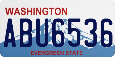 WA license plate ABU6536