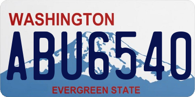 WA license plate ABU6540