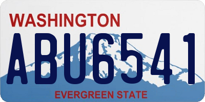 WA license plate ABU6541