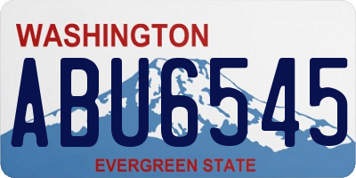 WA license plate ABU6545
