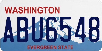 WA license plate ABU6548