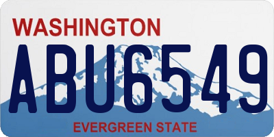 WA license plate ABU6549