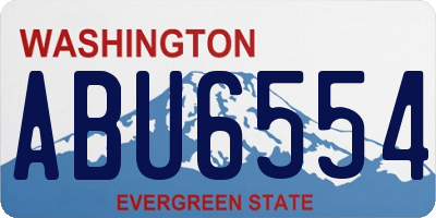 WA license plate ABU6554