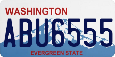 WA license plate ABU6555