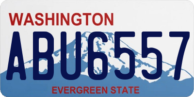 WA license plate ABU6557