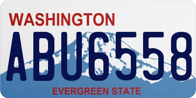 WA license plate ABU6558