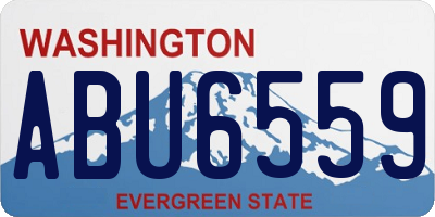 WA license plate ABU6559