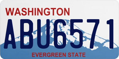 WA license plate ABU6571