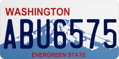 WA license plate ABU6575