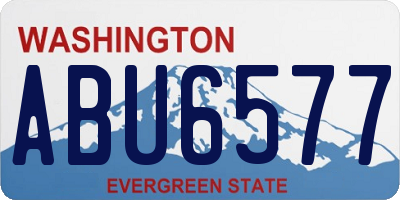 WA license plate ABU6577