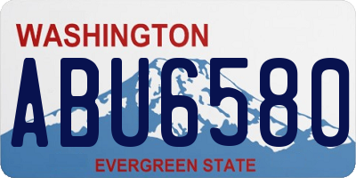 WA license plate ABU6580