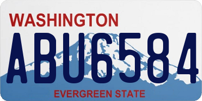 WA license plate ABU6584