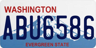 WA license plate ABU6586