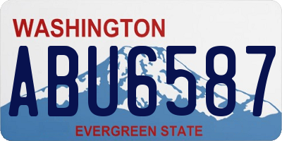 WA license plate ABU6587