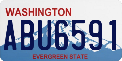 WA license plate ABU6591