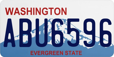 WA license plate ABU6596