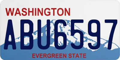 WA license plate ABU6597
