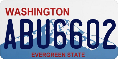 WA license plate ABU6602