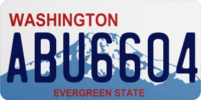 WA license plate ABU6604