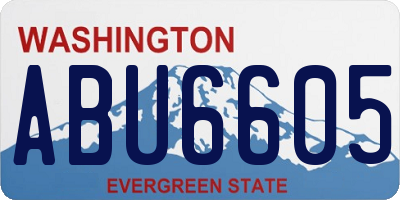 WA license plate ABU6605