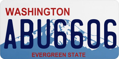 WA license plate ABU6606