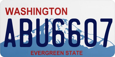 WA license plate ABU6607