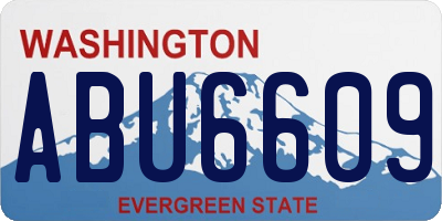 WA license plate ABU6609