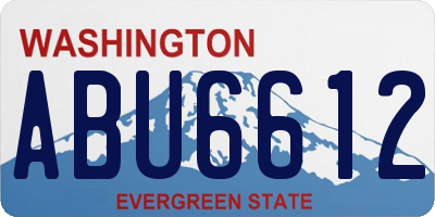 WA license plate ABU6612