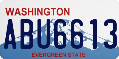 WA license plate ABU6613