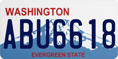 WA license plate ABU6618