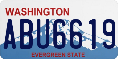WA license plate ABU6619