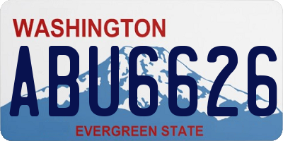WA license plate ABU6626