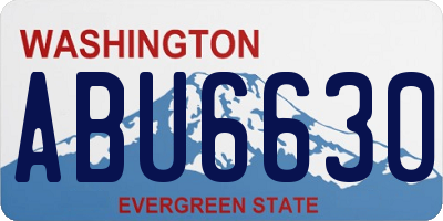 WA license plate ABU6630