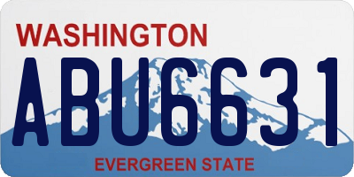WA license plate ABU6631