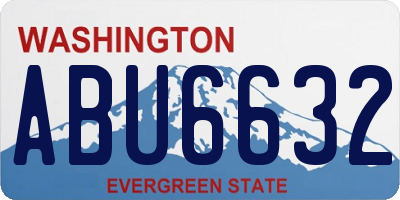 WA license plate ABU6632