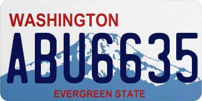 WA license plate ABU6635