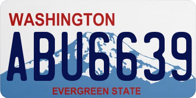 WA license plate ABU6639