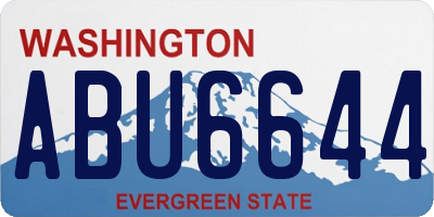 WA license plate ABU6644